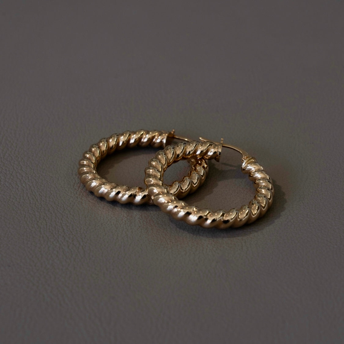 Twisted Gold Hoops